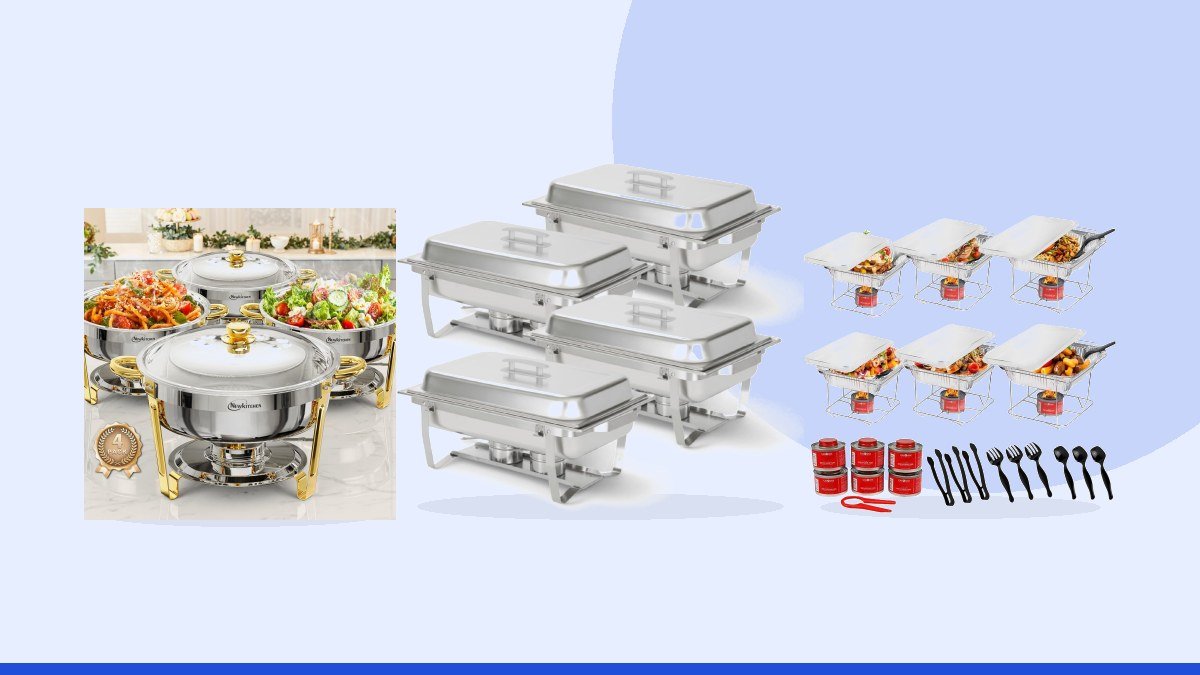 Best chafing dishes – Alpha Living 4 Pack Chafing Dish Full Set