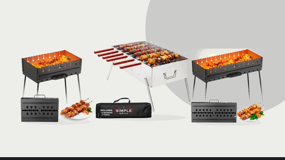 Best charcoal grill for kebabs – TSG Portable Stainless Steel Mangal Charcoal Grill For