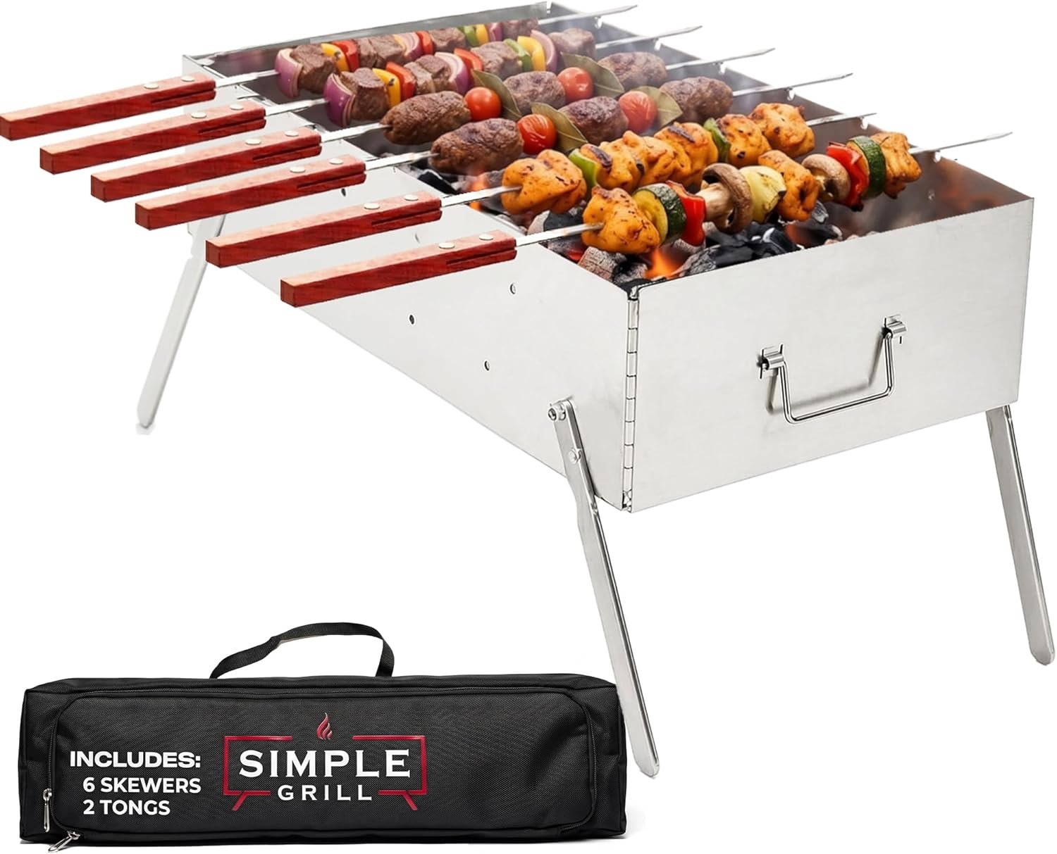 Best charcoal grill for kebabs – TSG Portable Stainless Steel Mangal Charcoal Grill For