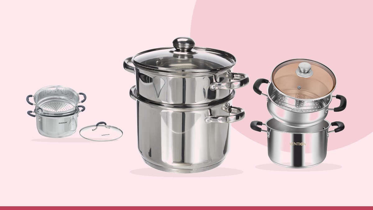 Best couscoussier – KAMBERG Couscous Pan, Stainless Steel, Stainless Steel, Gray,