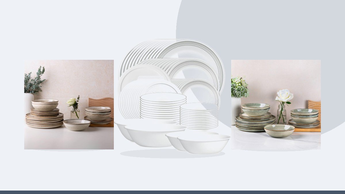 Best dinnerware set for 12 – Corelle Mystic Gray 78-Piece Round Dinnerware Set, Service