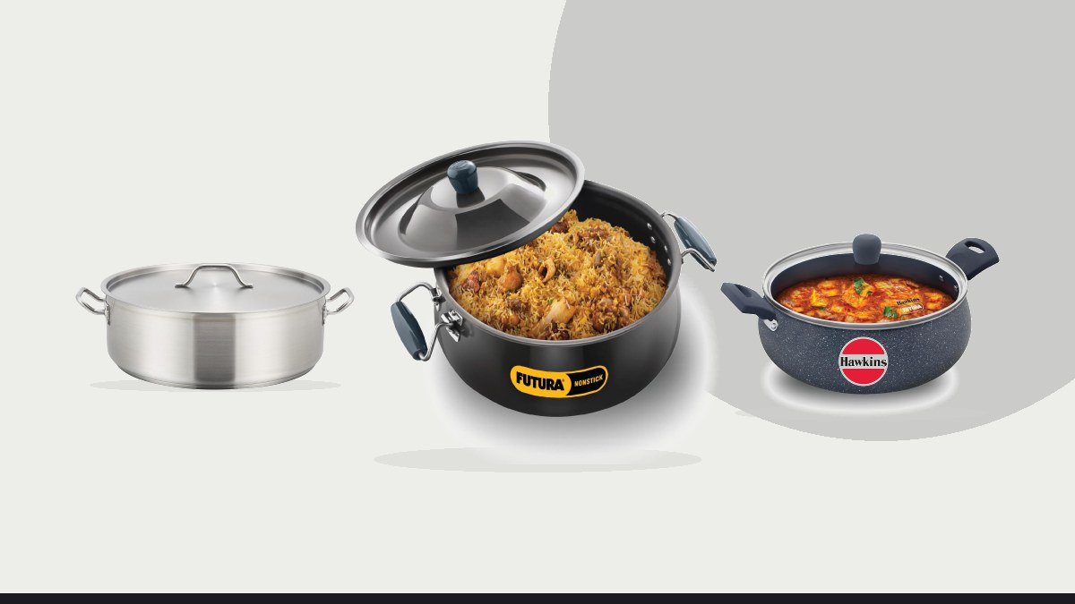 Best dum biryani pot – Hawkins Futura 12 Litre BigBoy Biryani Handi, Non