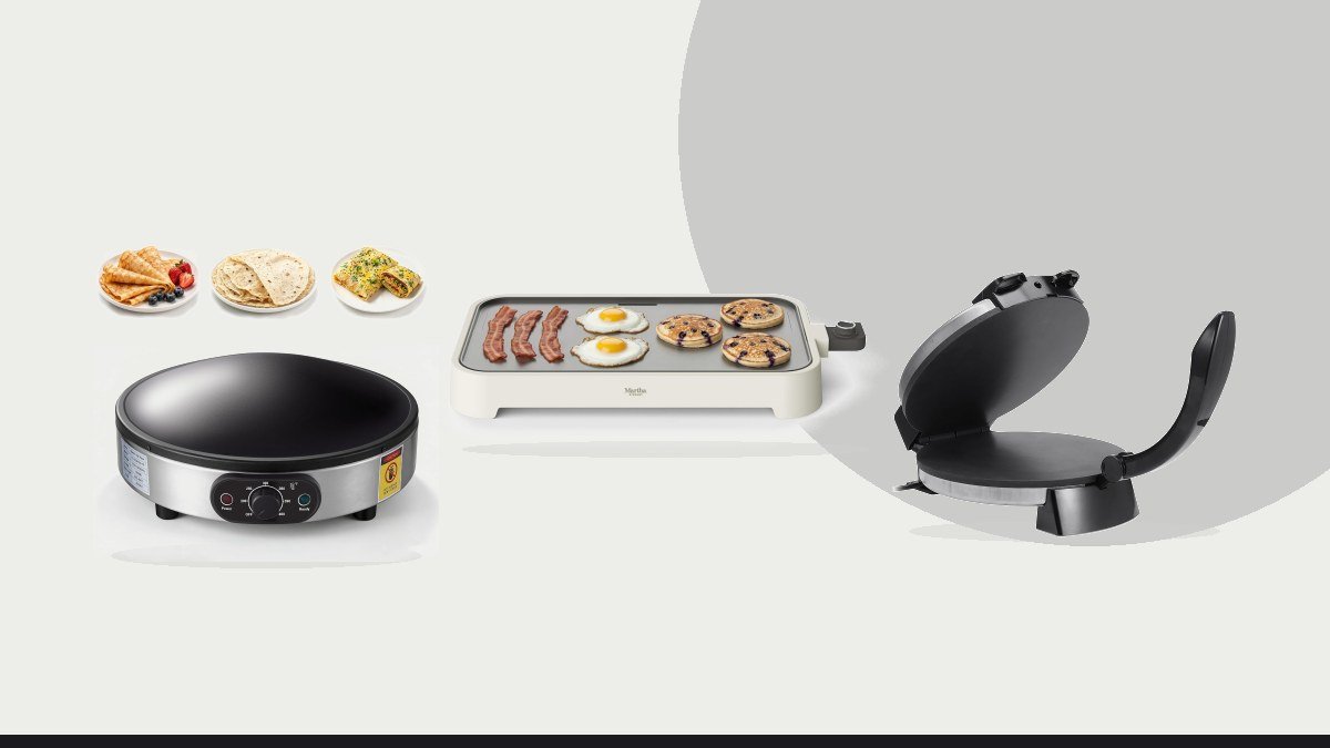 Best electric chapati maker – Martha Stewart 12"x 22" XL Electric Griddle, Ceramic