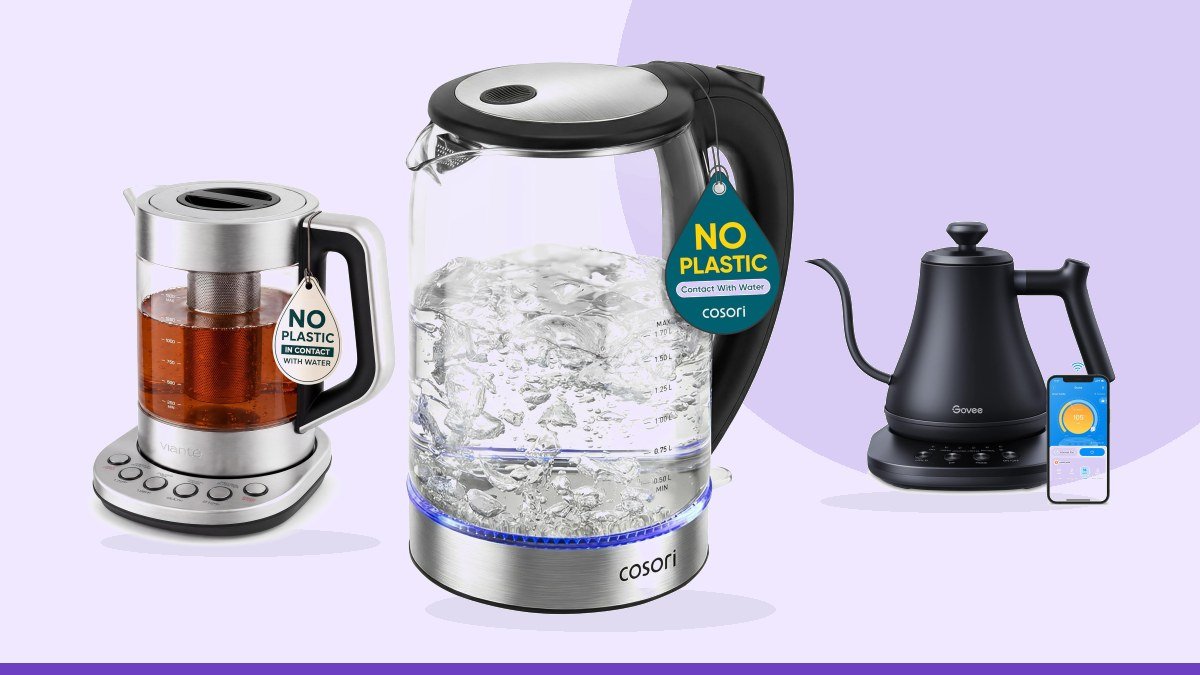 Best electric kettle for chai – Cosori Electric Kettle, No Plastic Contact with Water,