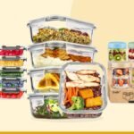 Best glass suhoor meal prep containers – Vtopmart 5Pack 22oz Glass Storage Containers with Lids,