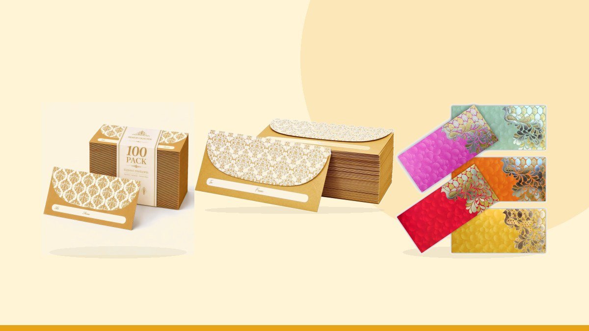 Best gold eid money envelopes – Juvale Money Envelopes for Cash - Cash Gift