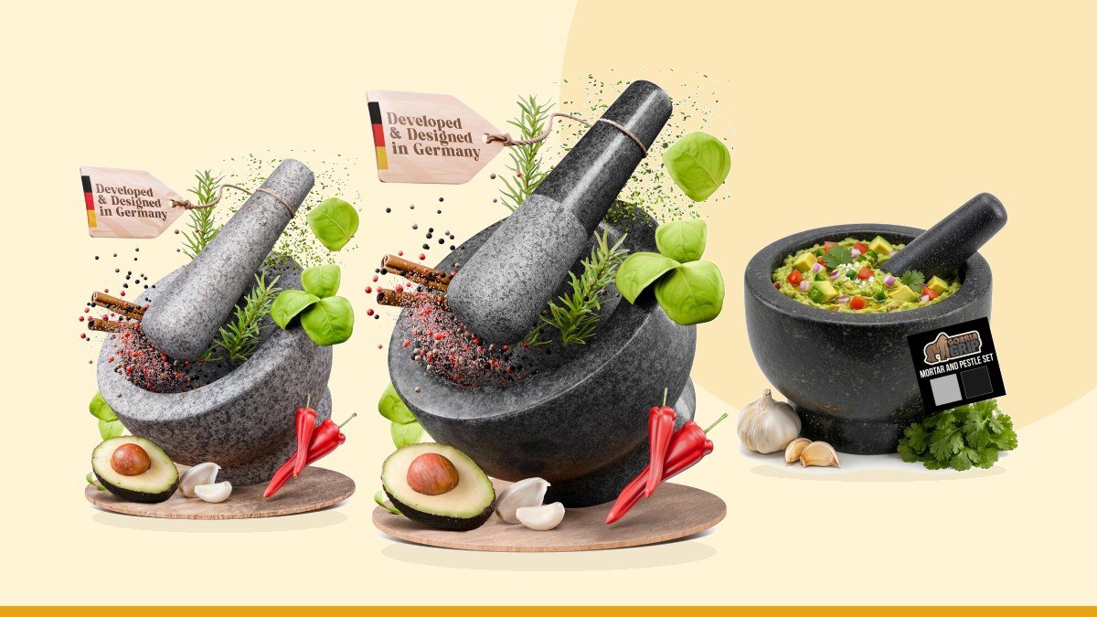 Best granite mortar and pestle – ChefSofi Mortar and Pestle Set (Black, 1.5-Cups)