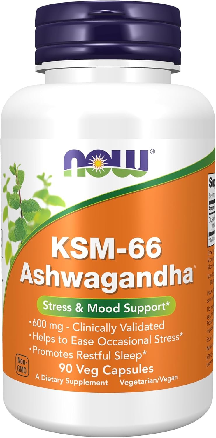 Best halal ashwagandha – NOW Supplements, KSM-66 Ashwagandha®, Stress & Sleep Support*,