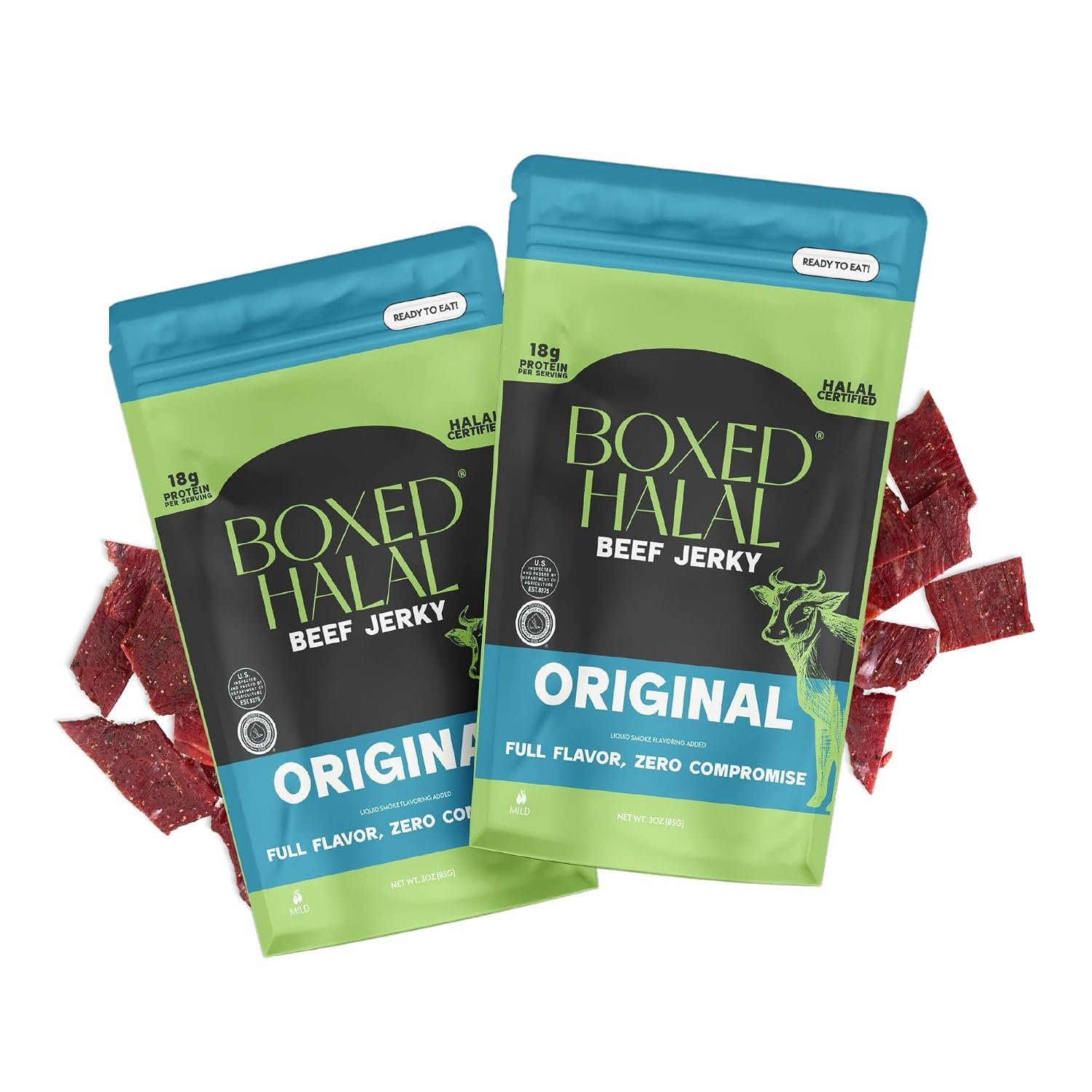 Best halal beef sticks – BOXED HALAL Premium 100% Grass-Fed Original Beef Jerky