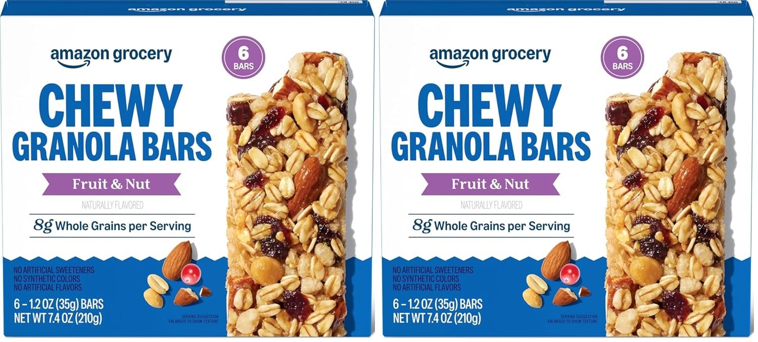 Best halal granola bars – Amazon Grocery, Fruit & Nut Chewy Granola Bars,