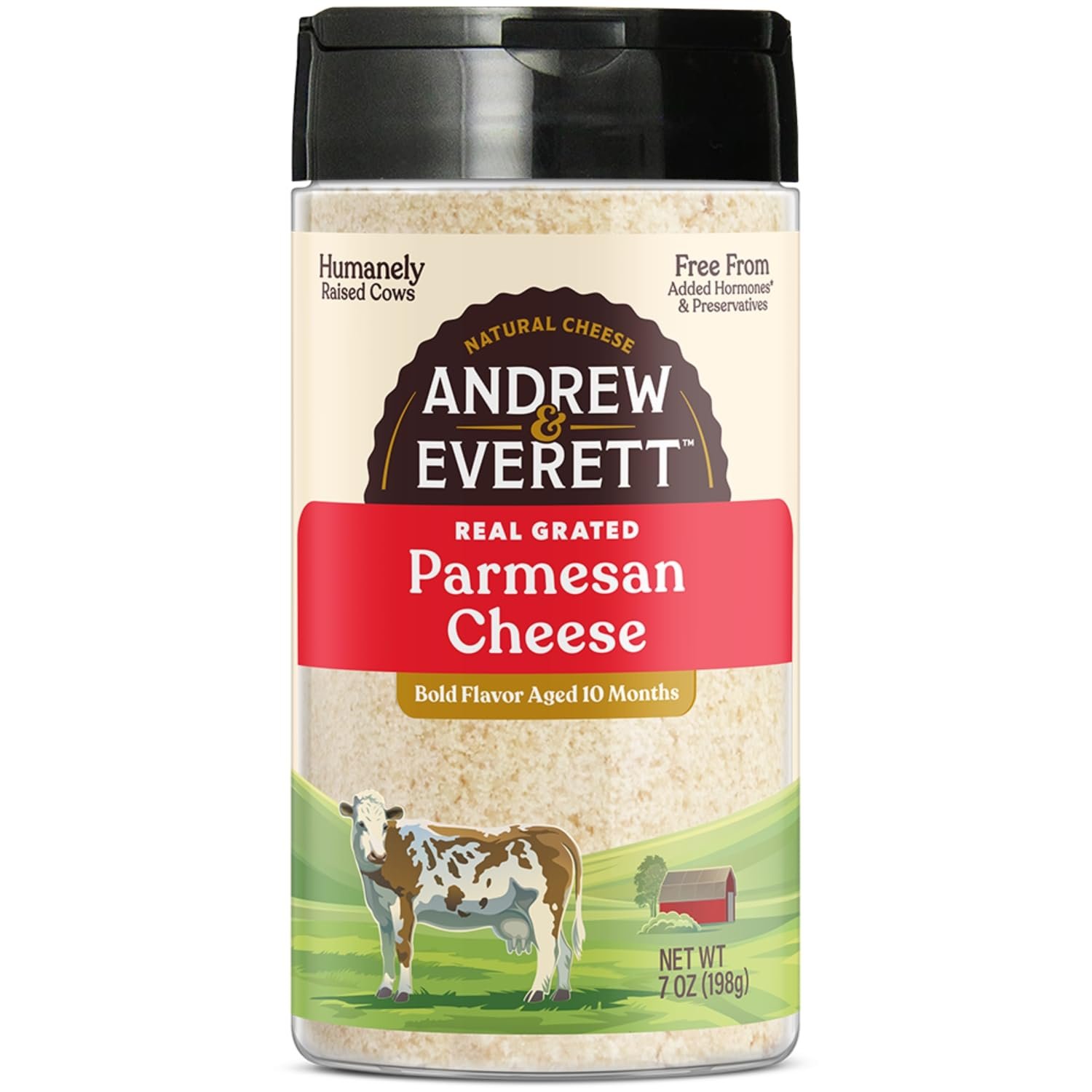 Best halal parmesan – Andrew & Everett Hormone Free Grated Parmesan Cheese,