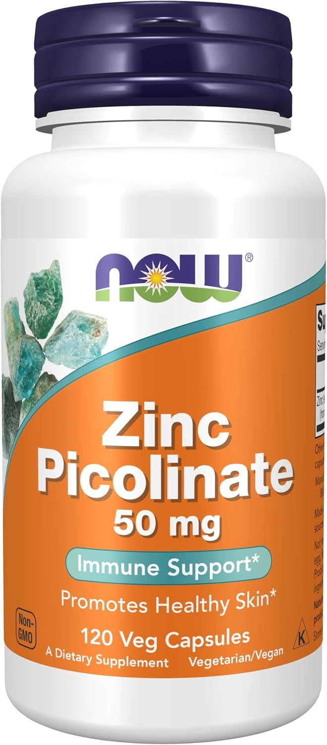 Best halal zinc supplement – Now Supplements, Zinc Picolinate 50 mg, Immune Support*,