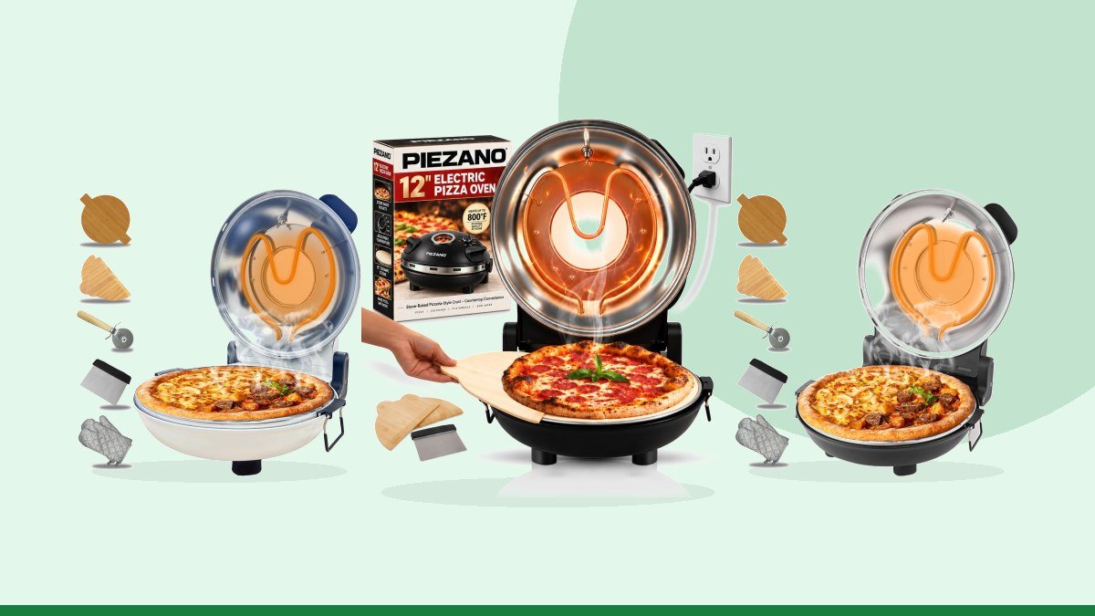 Best home electric tandoor – PIEZANO 12" Electric Pizza Oven Indoor Countertop Pizza