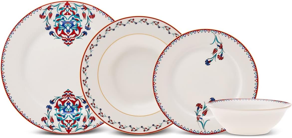 Best iftar tableware – Karaca Nakkas 24-Piece Porcelain Dinner Set for 6