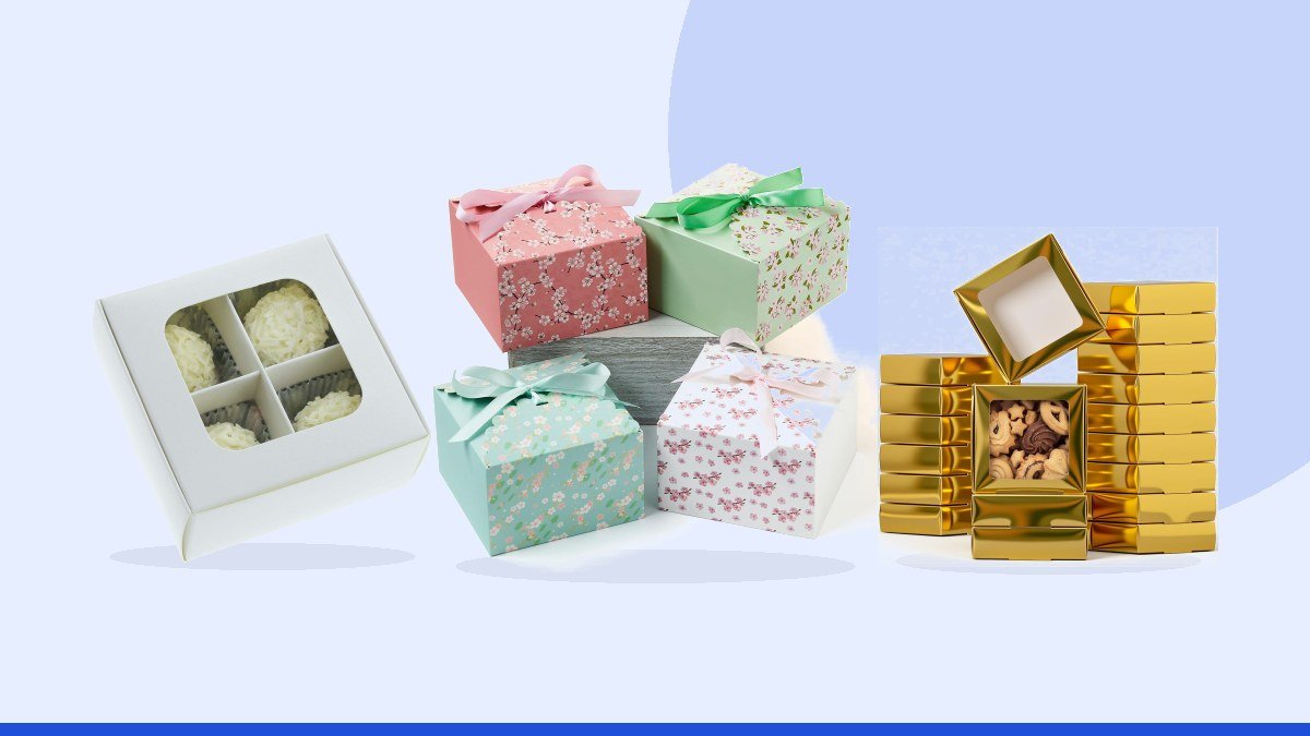 Best indian sweets box – Small Floral Gift Boxes with Lids & Ribbon