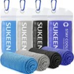 Best instant cooling towel for hajj – Sukeen 4 Pack Cooling Towels (40"x 12"), Cooling