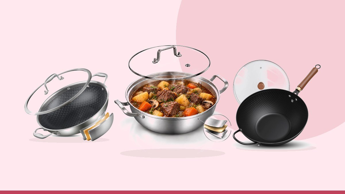 Best karahi – Delarlo Tri-Ply Stainless Steel Hot Pot 14 inch
