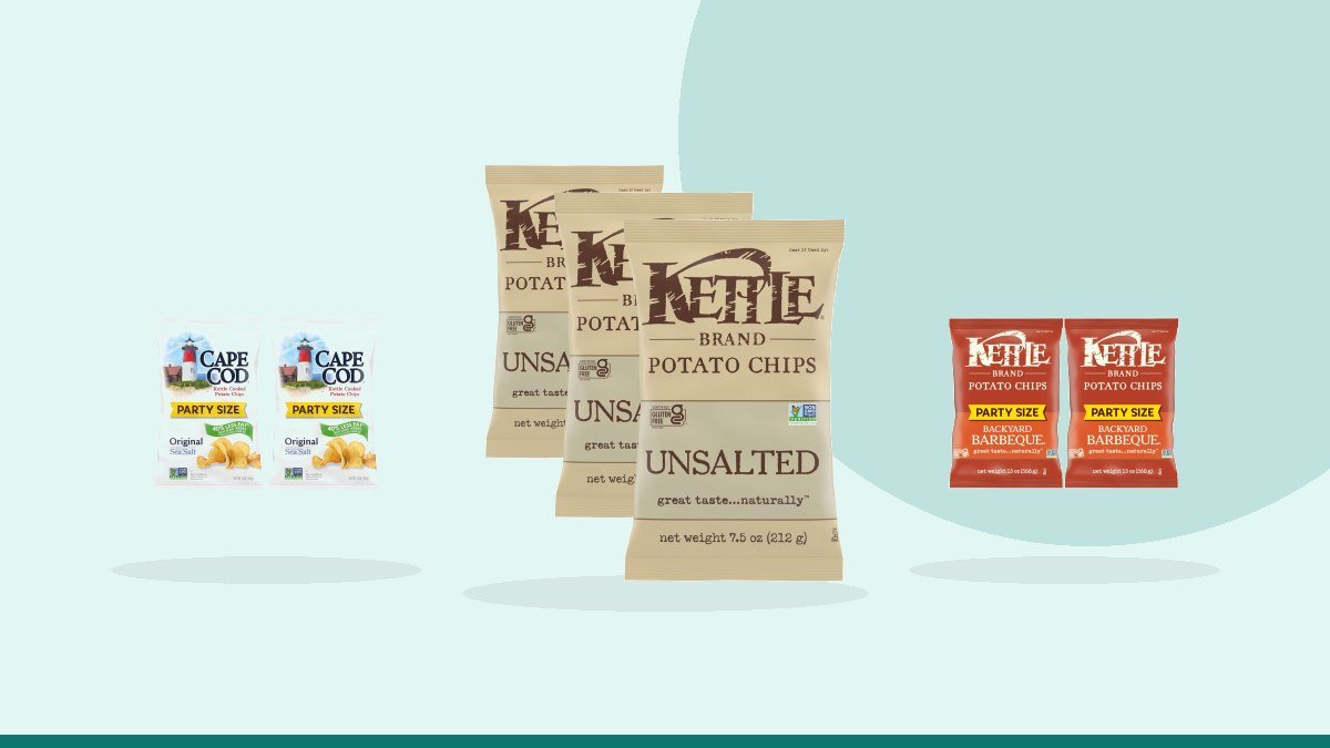Best kettle halal potato chips – Kettle Brand Potato Chips, Unsalted Kettle Chips, 7.5