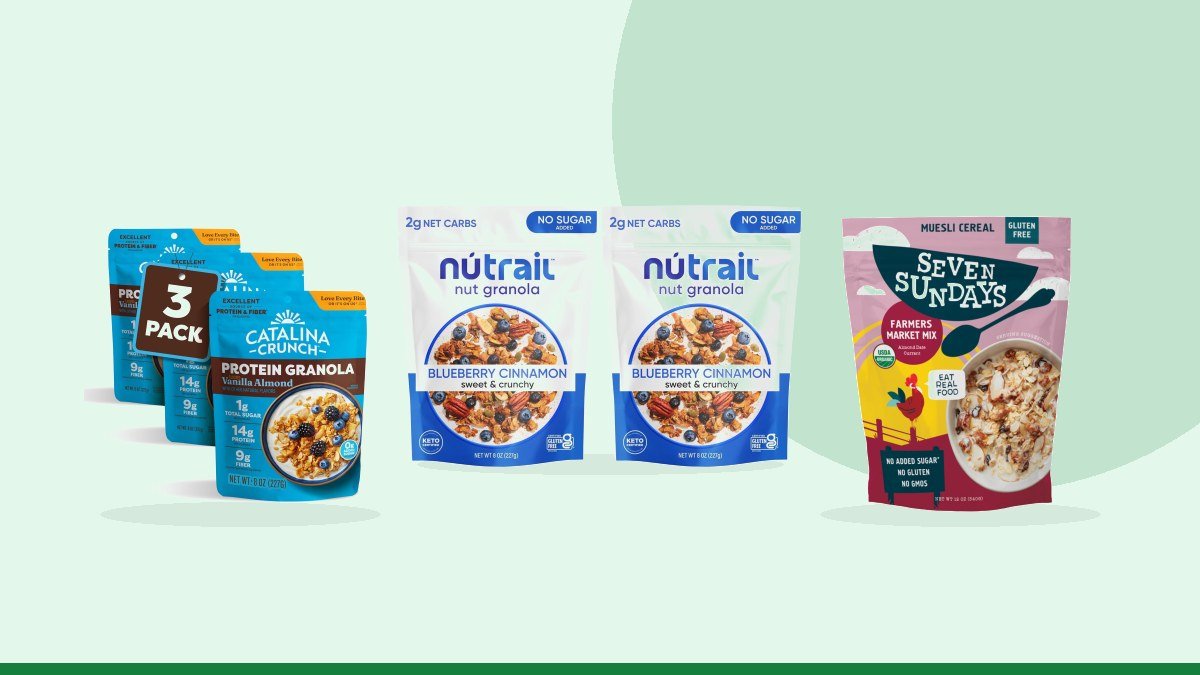 Best low sugar halal granola – NuTrail Nut Granola Cereal,Blueberry Cinnamon,No Sugar Added,Keto,Low Carb,Gluten