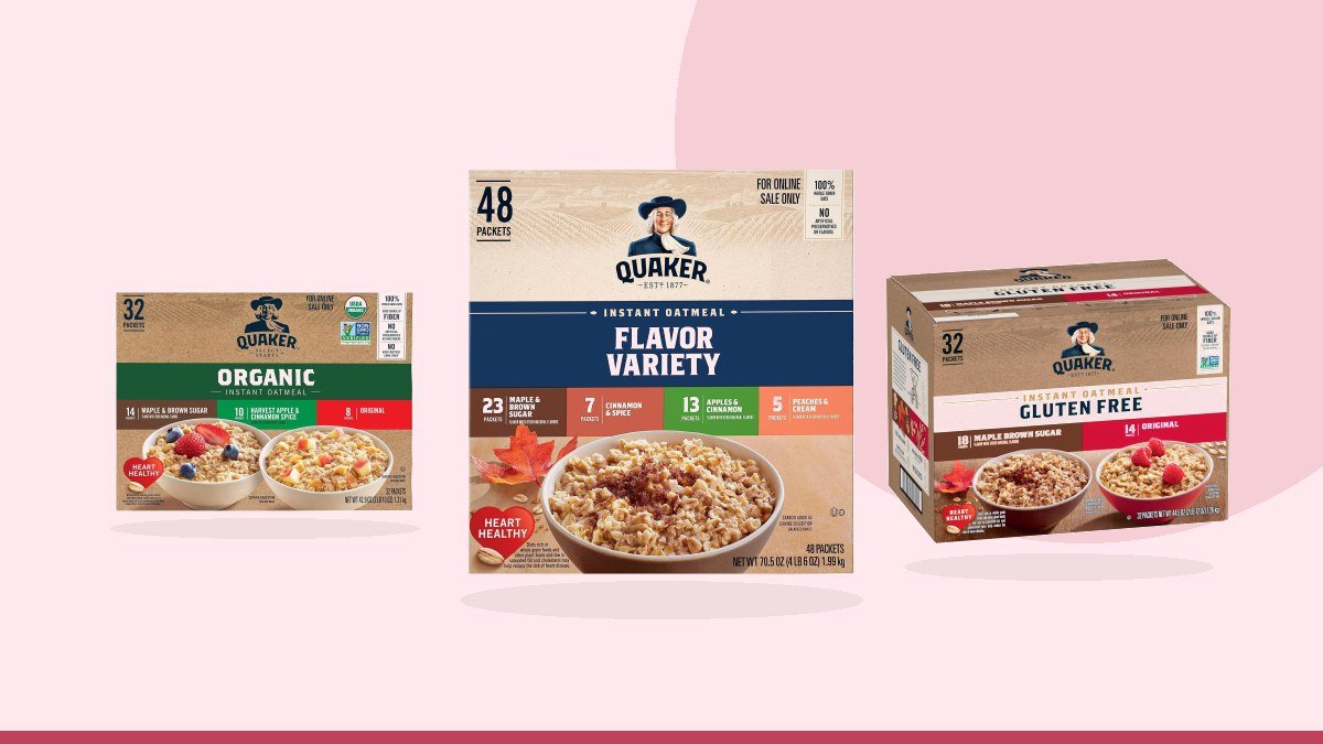 Best oatmeal packets – Quaker Instant Oatmeal, 4 Flavor Variety Pack, Individual