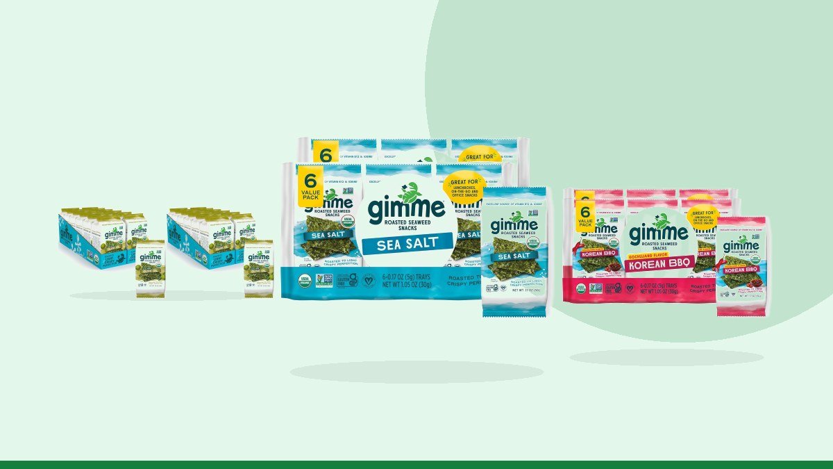 Best roasted seaweed snacks – gimMe Seaweed, Sea Salt, 6 Count, Pack of