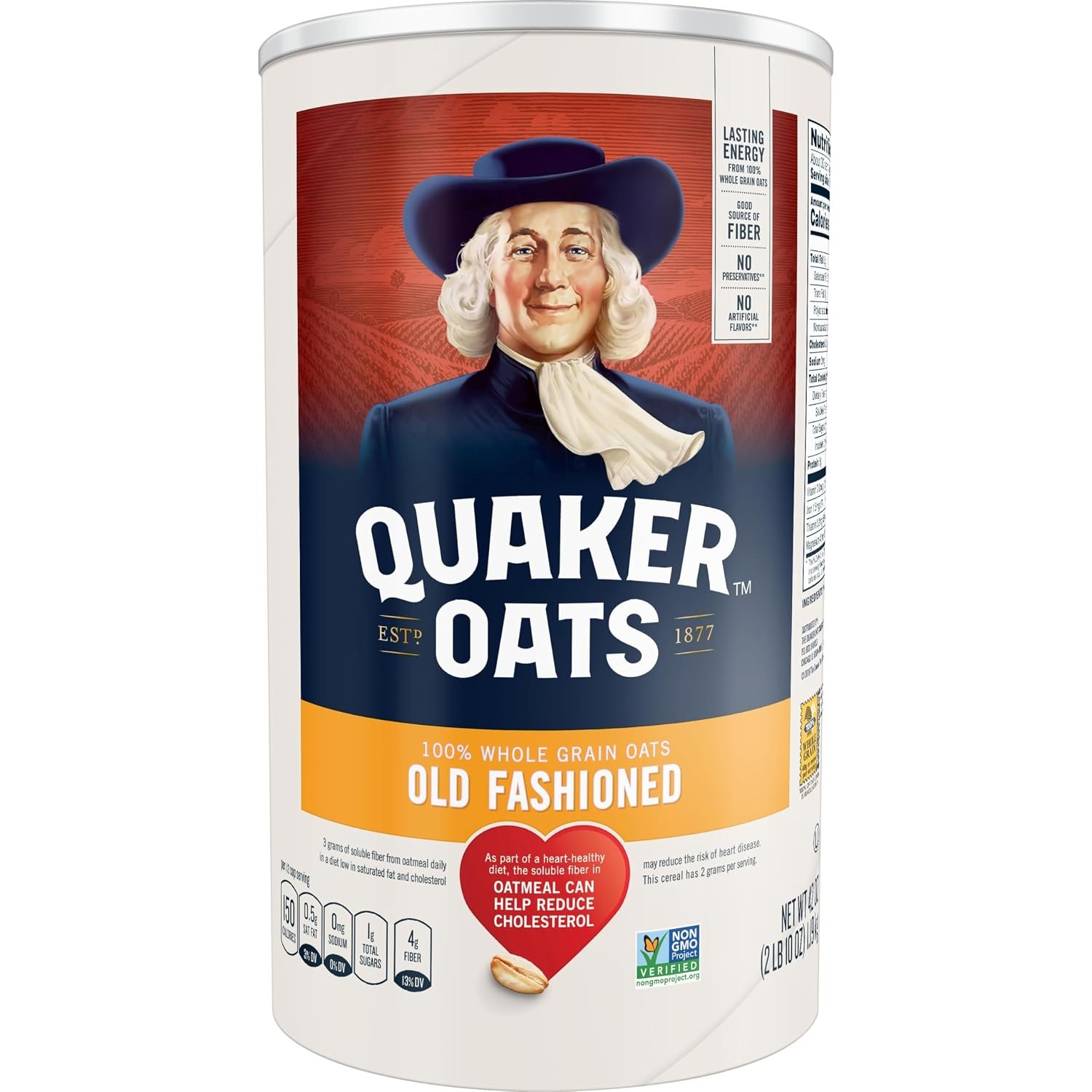 Best rolled oats – Quaker, Oatmeal, 42 Oz Canister