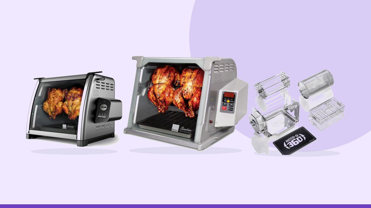 Best rotisserie – Ronco 5000 Platinum Digital Countertop Rotisserie Oven, 12-lb
