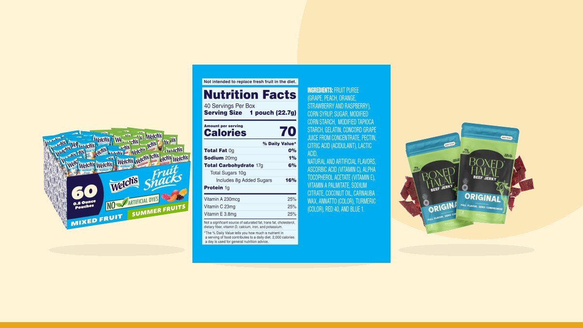 Best school halal kids lunch snacks – Welch's Fruit Snacks Bundle, Mixed Fruit & Berries