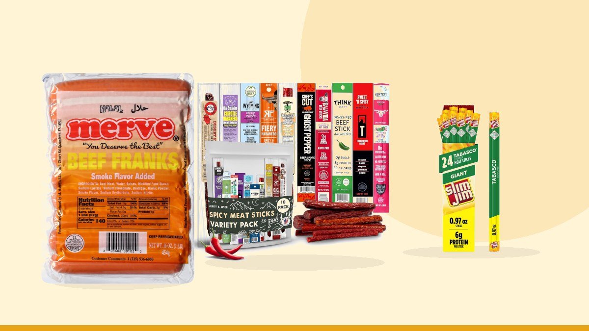 Best spicy halal beef sticks – Jerky-n-Spice Spicy Meat Sticks Variety Pack - 10