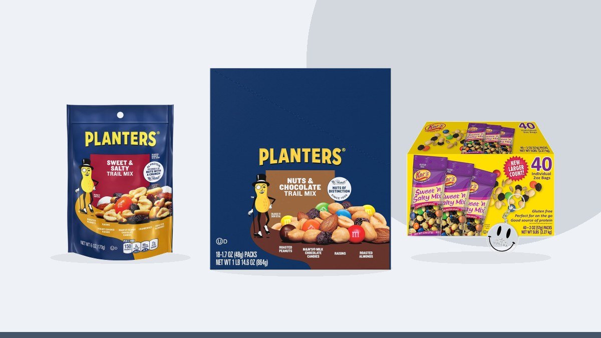 Best sweet halal trail mix – PLANTERS Chocolate Trail Mix, Snack Packs, 1.7 Oz