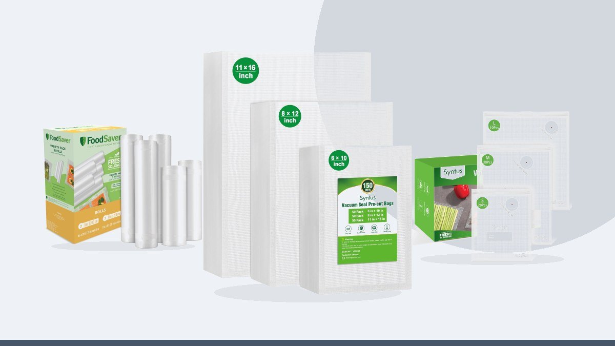 Best vacuum freezer bags – Syntus 150 Pcs Vacuum Sealer Bags for Food,