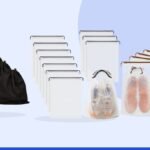 Best drawstring travel shoe bag for umrah – Clear Shoe Bags for Travel 10 PCS, Drawstring